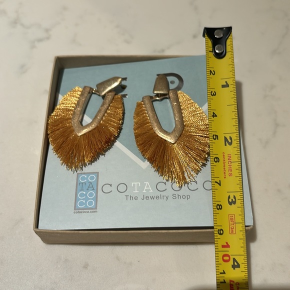 Fringe Fan Statement Earrings - Picture 2 of 2